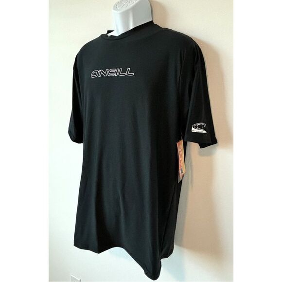 O’Neill Black UPF 50+ Short Sleeve Rash Guard Surf Shirt | XXL | NEW - Picture 4 of 13